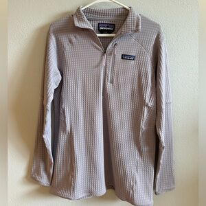 Patagonia Light Gray Waffle Knit Pullover